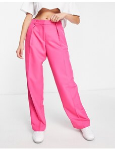 ASOS DESIGN - Pantaloni da abito boyfriend extra larghi rosa per tutti i giorni