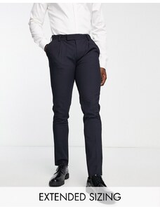 Noak - Camden - Pantaloni da abito premium skinny verdi elasticizzati-Blu navy