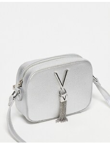 Valentino Bags Valentino - Divina - Camera bag a tracolla argento con nappa