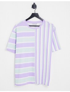 Another Influence - T-shirt viola a righe