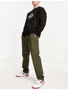 New Look - Pantaloni pratici kaki scuro con cintura a clip-Verde