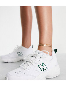 In esclusiva per ASOS - New Balance - 608 - Sneakers bianche e verde pastello-Bianco