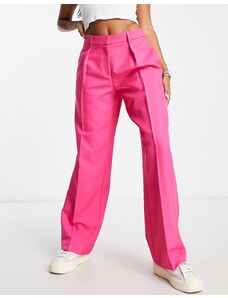 ASOS DESIGN Hourglass - Pantaloni da abito boyfriend extra larghi rosa per tutti i giorni