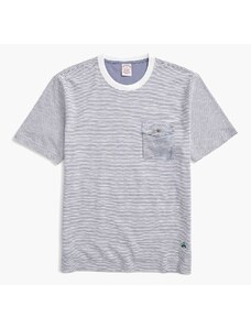 Brooks Brothers T-Shirt a righe in cotone fiammato con taschina - male 20% di sconto Righe celesti S