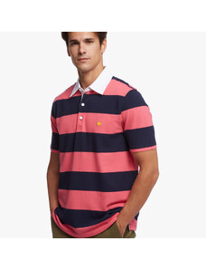 Brooks Brothers Polo slim fit in piquet con righe Rugby - male Vedi tutto Righe rosa scuro/blu navy L