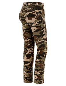 Freddy Pantaloni push up WR.UP wide botton cropped in jersey camo