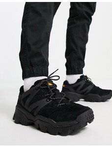 CAT - Reactor - Sneakers stringate nere con suola spessa-Nero