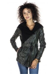 Leather Trend Colima - Giacca Donna Verde in vera pelle