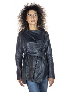 Leather Trend Colima - Giacca Donna Blu in vera pelle
