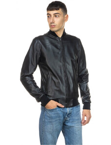 Leather Trend David - Bomber Uomo Nero in vera pelle