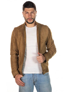 Leather Trend U010 - Giacca Uomo Miele in vera pelle camoscio