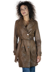 Leather Trend Viviana - Cappotto Donna Cuoio in vera pelle