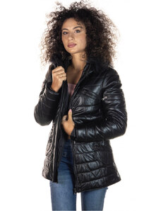 Leather Trend Miami - Piumino Donna Nero in vera pelle