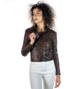 Leather Trend Chiodo Roma - Chiodo Donna Testa di Moro in vera pelle