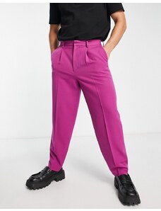 ASOS DESIGN - Pantaloni eleganti oversize affusolati viola medio