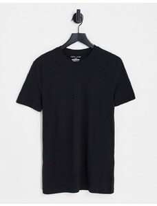 New Look - T-shirt attillata nera-Nero