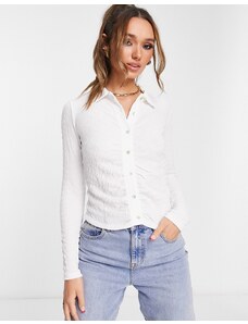Vero Moda - Camicia elasticizzata testurizzata bianca-Bianco