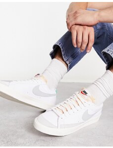 Nike - Blazer Low '77 - Sneakers bianche e grigie-Bianco