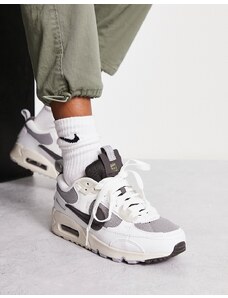 Nike - Air Max 90 Futura - Sneakers grigio lupo e bianco sporco mix