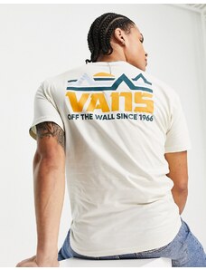 Vans - Mountain - T-shirt bianco sporco con stampa sul retro