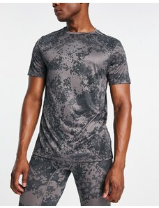 HIIT - T-shirt sportiva grigia con stampa-Multicolore