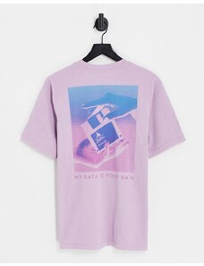 Coney Island Picnic - T-shirt lilla con stampa “Online” sul davanti e sul retro-Viola