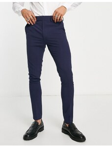 ASOS DESIGN - Mix and Match - Pantaloni da abito super skinny blu navy