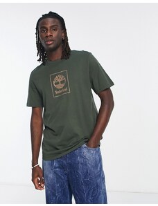 Timberland - Stack - T-shirt verde con logo