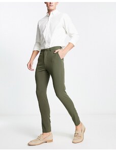 ASOS DESIGN - Pantaloni eleganti super skinny verde bosco
