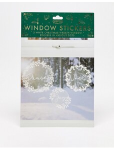 Ginger Ray - Adesivi per finestre a forma di ghirlanda bianca-Bianco