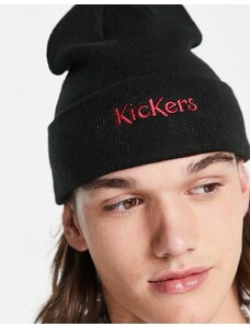 Kickers - Berretto nero con ricamo del logo