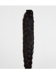 Esclusiva Easilocks X Kaz - Extension capelli ricci a coda con clip da 20"-Castano