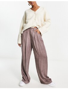 ASOS DESIGN - Hourglass - Pantaloni dad a fondo ampio color visone slavato-Rosa