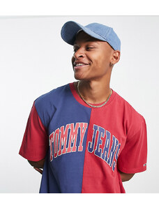 Esclusiva Tommy Jeans - Collegiate Capsule - T-shirt oversize in cotone rossa e blu-Multicolore