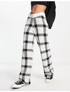 Vero Moda - Pantaloni monocromatici a quadri in coordinato-Bianco