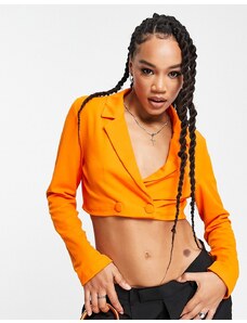 Rebellious Fashion - Blazer corto sartoriale oversize arancione