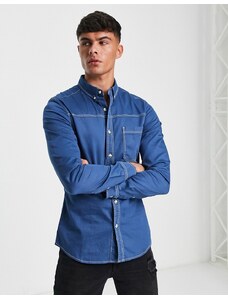 ASOS DESIGN - Camicia di jeans skinny blu