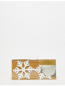 Ginger Ray - Festone con fiocchi di neve in legno-Neutro