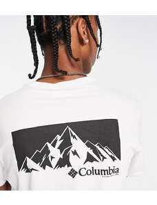 In esclusiva per ASOS - Columbia - Peak - T-shirt bianca con grafica sul retro-Bianco