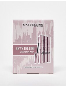 Maybelline New York - Sky's The Limit - Set regalo con tre mascara Sky High (risparmia il 26%)-Nero