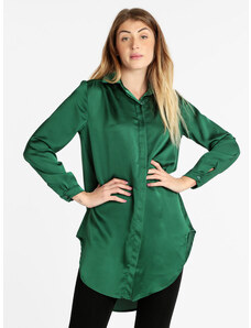 Solada Maxi Camicia Donna In Raso Classiche Verde Taglia Unica