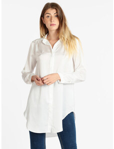 Solada Maxi Camicia Donna In Raso Classiche Bianco Taglia Unica
