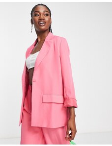 In The Style - Blazer oversize rosa in coordinato