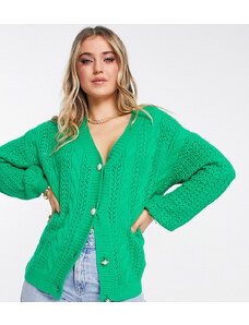 Esclusiva In The Style x Jac Jossa - Cardigan in maglia verde