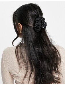 Revolution Hair - Fermaglio per capelli nero con raso arricciato-Nessun colore
