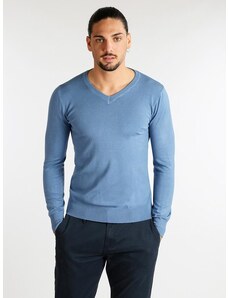 Cashtouch Pullover Da Uomo In Tinta Unita Blu Taglia S