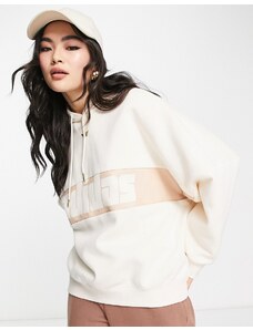 adidas Originals - Ski Chic - Felpa con cappuccio rétro color avena-Bianco