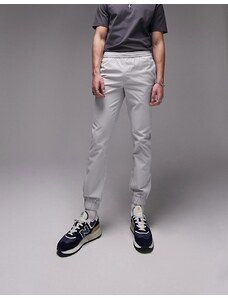 Topman - Pantaloni skinny con vita elasticizzata grigi-Grigio