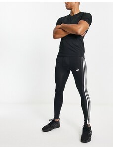 adidas performance adidas - Training Techfit - Leggings neri con 3 strisce-Nero