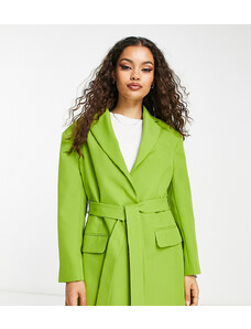 ASOS Petite ASOS DESIGN Petite - Blazer da abito verde oliva con cintura